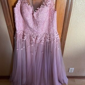 pink petite prom dress! plus size: 22